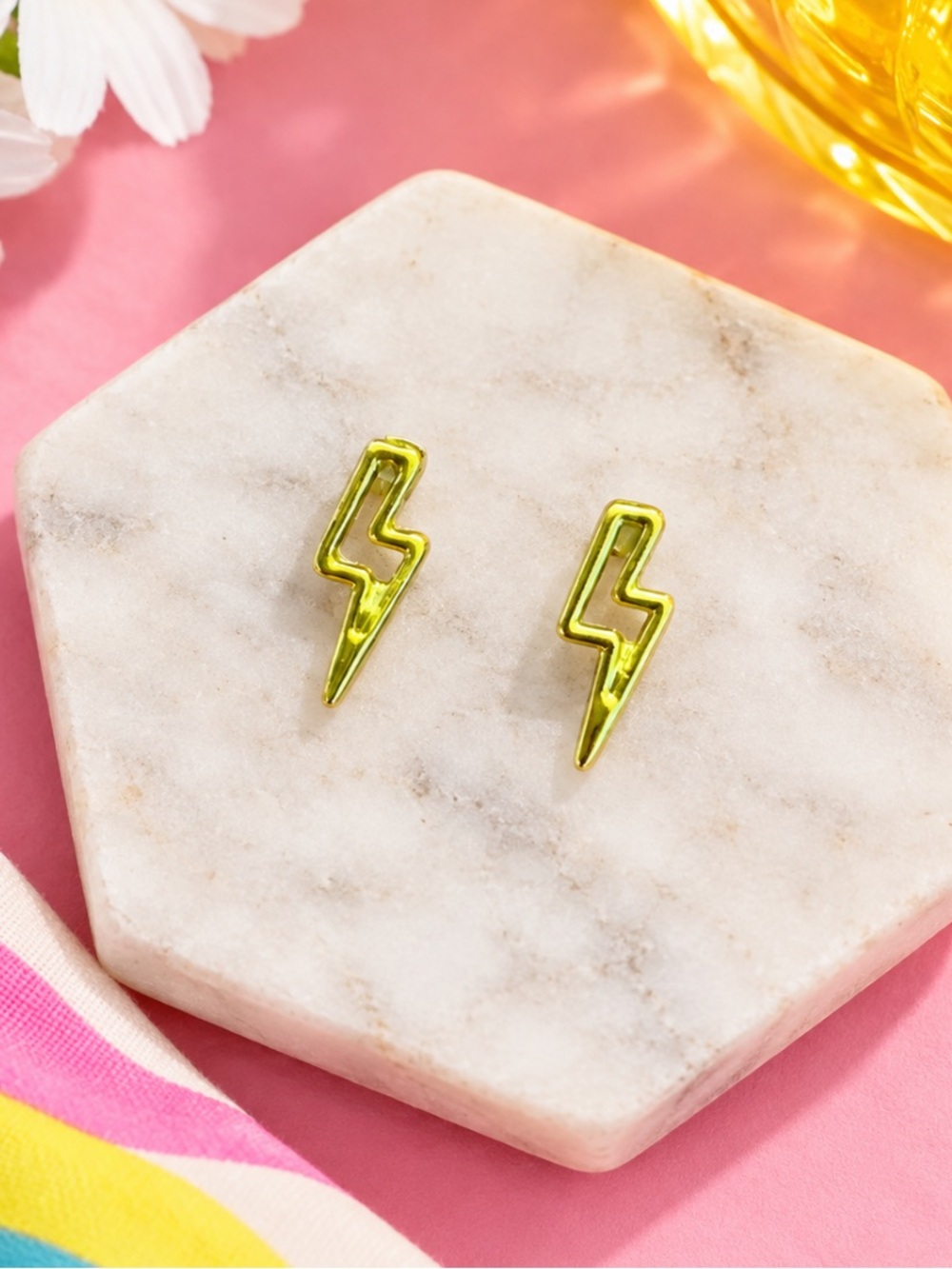 Lightening Bolt Stud Earrings